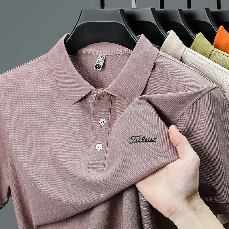 Men's Letter Print Polo Shirt