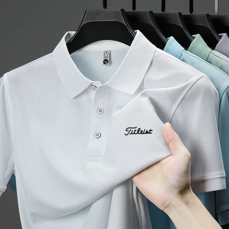 Men's Letter Print Polo Shirt