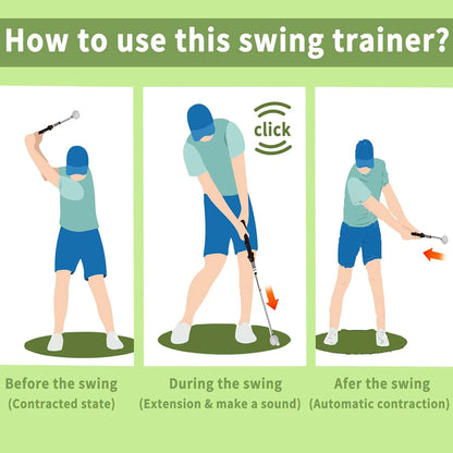 Retractable Golf Grip & Swing Trainer