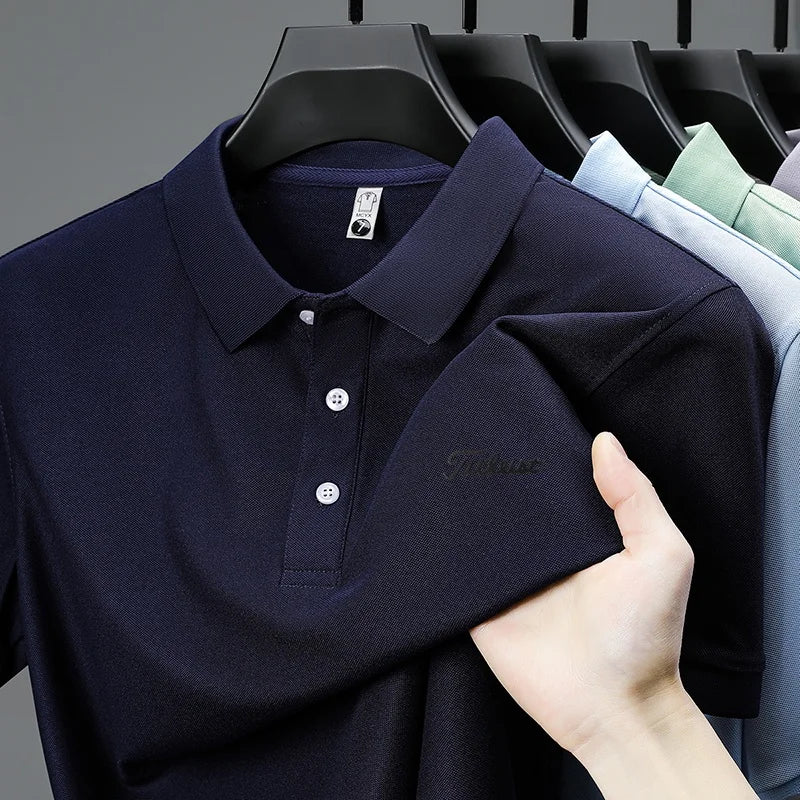 Men's Letter Print Polo Shirt