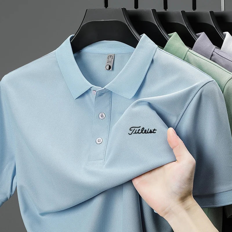 Men's Letter Print Polo Shirt