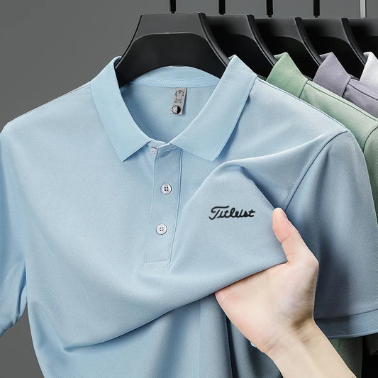 Men's Letter Print Polo Shirt