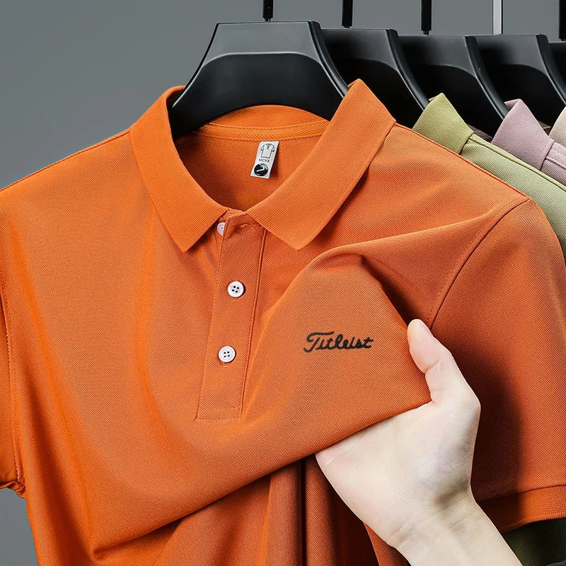 Men's Letter Print Polo Shirt