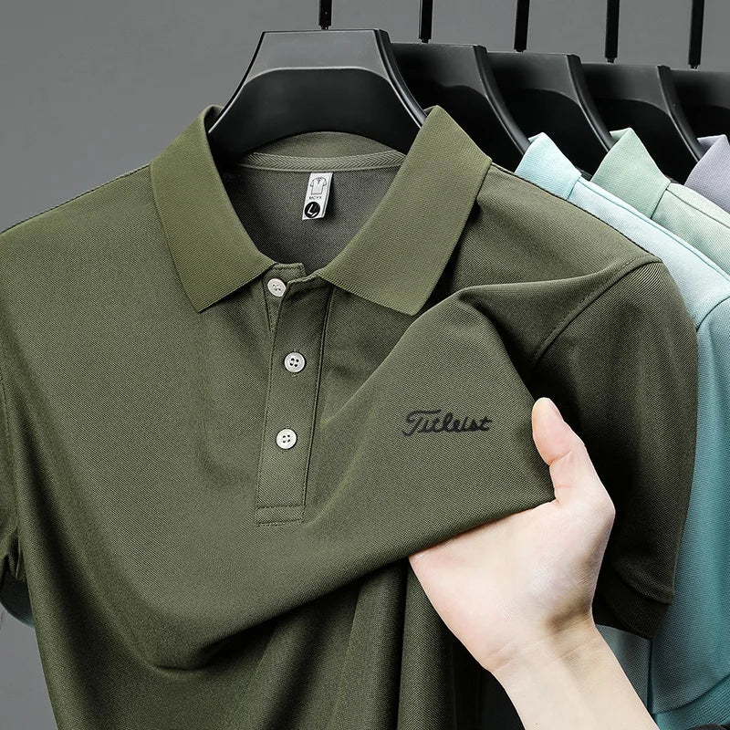 Men's Letter Print Polo Shirt