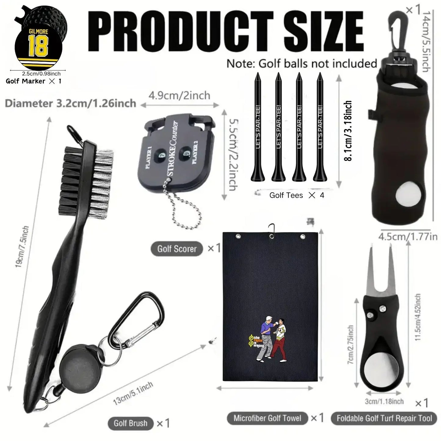7-Piece Golf Accessories Kit