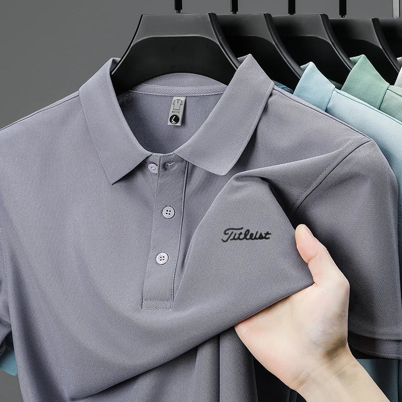 Men's Letter Print Polo Shirt