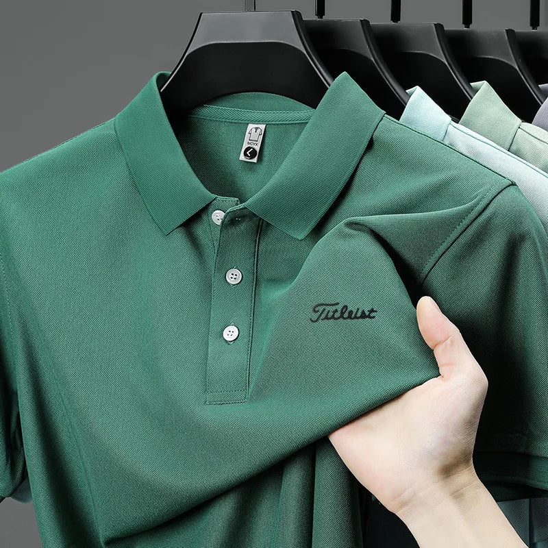 Men's Letter Print Polo Shirt